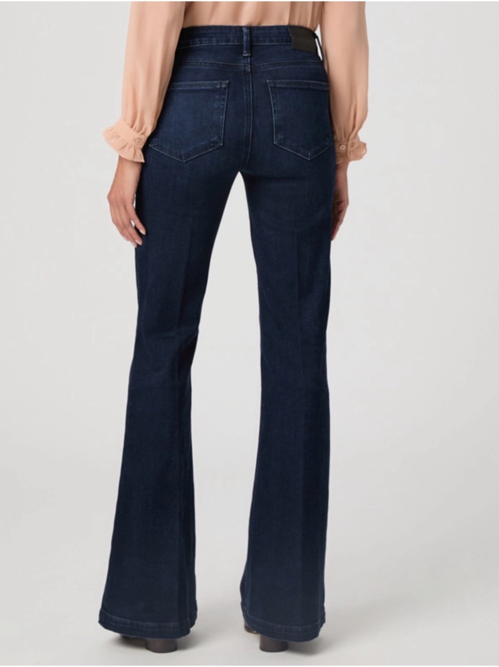 PAIGE Genevieve Dark Indigo Flare Jeans Size 23 - Picture 4 of 10